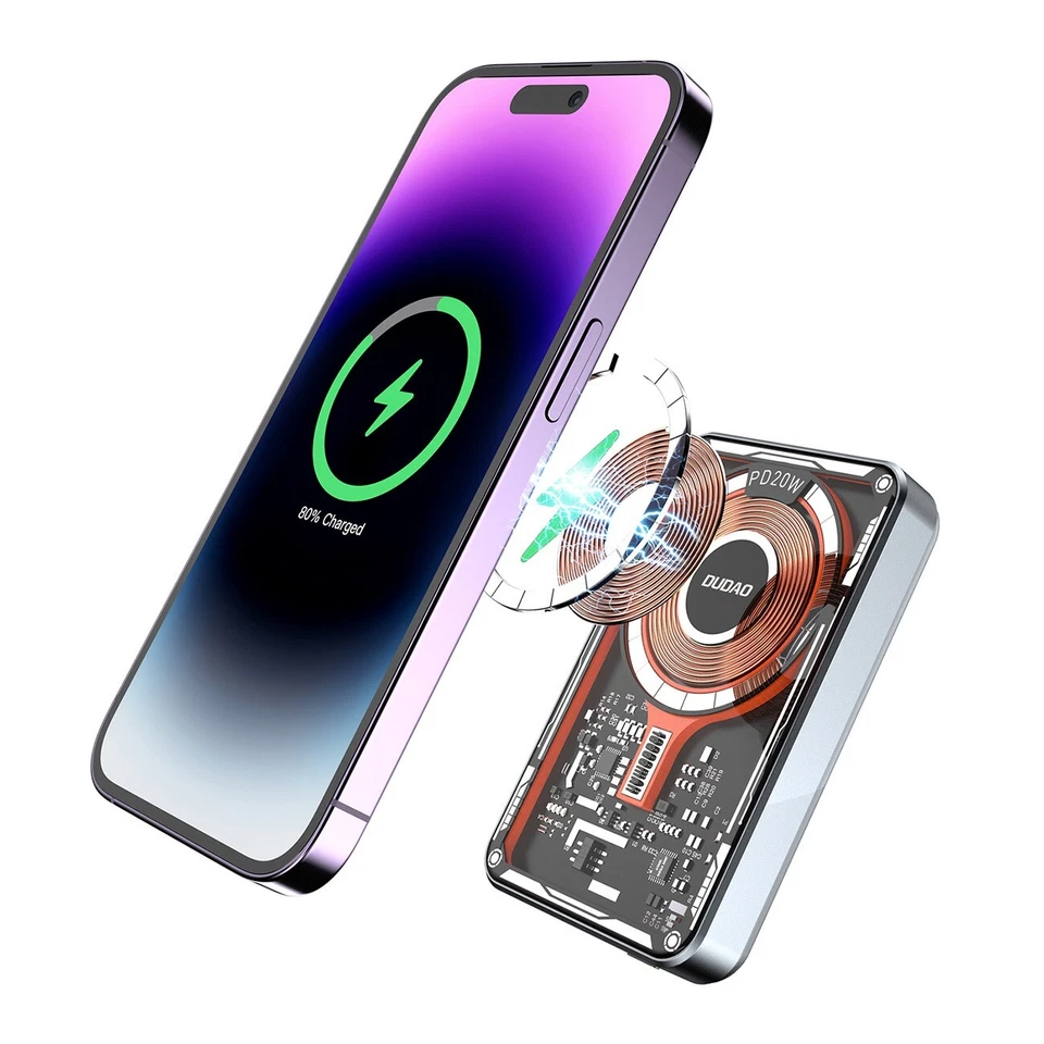 Powerbank 10000mAh Ladegerät Magnet Power Bank Zusatz Akku 20W Dudao - Bild 2 von 4