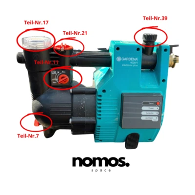 MARKENLOS Dichtung Set passend für Gardena Hauswasserautomat Pumpe 4/5/6000 by Nomos-Space