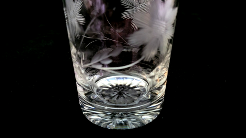 Vintage American Brilliant Period Cut Glass Tumbler Daisy Flower Pattern ABP - Picture 11 of 24