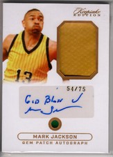 MARK JACKSON 2024 KEEPSAKE EDITION EMERALD DUAL Gem Patch Autograph 54/75