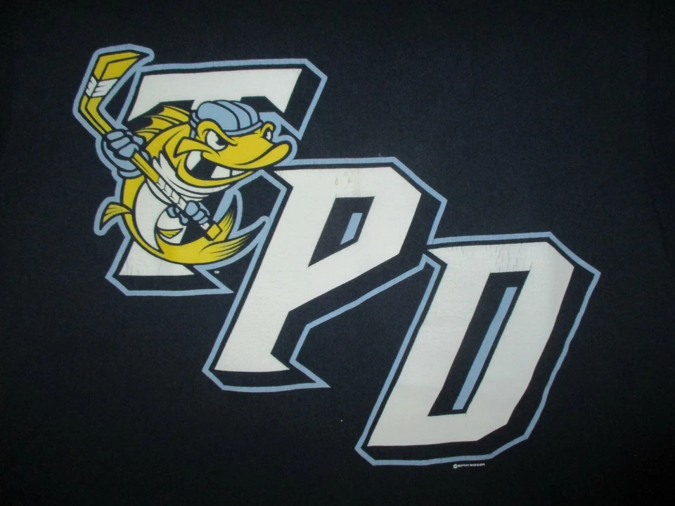 TOLEDO WALLEYE TPD T SHIRT Toledo Police Department Night Hockey Spike SMALL - Image 2 of 2