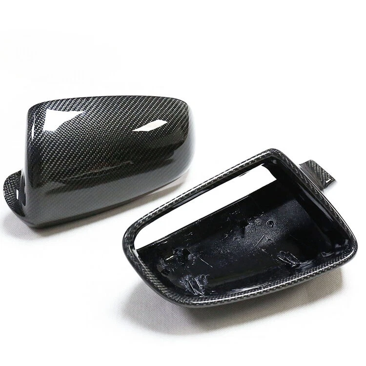 Carbon Fiber Side Mirror Cover Replacement Cap For Audi B7 A3 A4 A6 S4 2004-2008 Foto 4 de 4