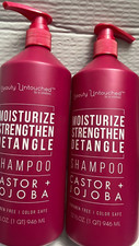 BEAUTY UNTOUCHED MOISTURE STRENGTHEN CASTOR OIL JOJOBA SHAMPOO 2BOTTLES 32FLOZ