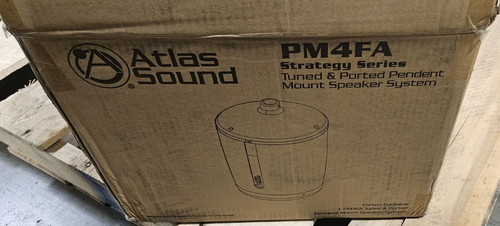 Atlas PM4FA-B 4” 2-Way Pendant Mount Speaker with 70.7V-16W Transformer, Black - Picture 6 of 6