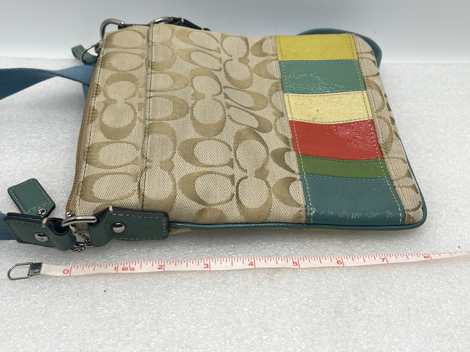 Coach Beige Fabric/Patchwork Leather Messenger Cr… - image 11