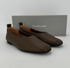 Everlane The Italian Leather Day Glove Flats in Cocoa Brown size 5 Women's NIB