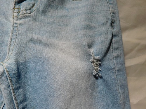 Youth Girls Denim Diva Jeans Pants Size 12 Distressed Ankle - Picture 7 of 17