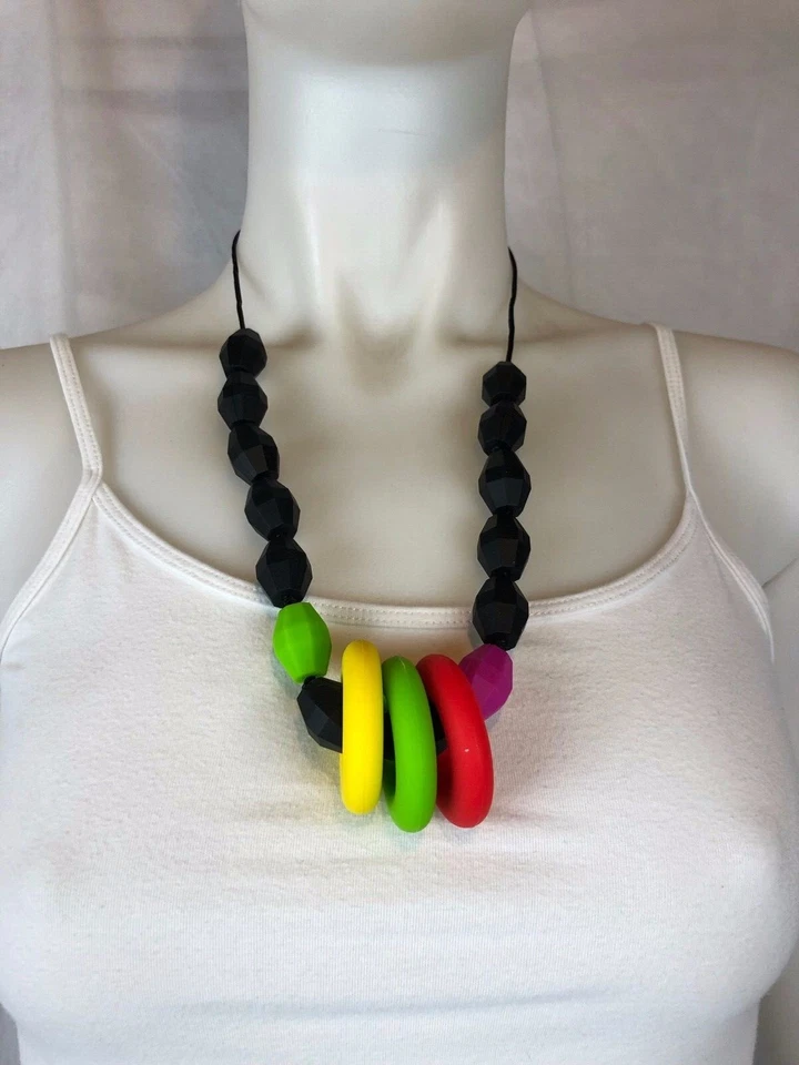 Baby Silicone Teething Necklace for Mom to Wear BPA Free FDA APVD Pick Color #8 - Image 2 of 3