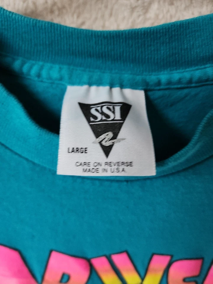 Camiseta de Colección Cruisin' Indiana Teal Juvenil Talla L Muscle Car Hot Rod Años 90 SSI EE. UU. Foto 4 de 4