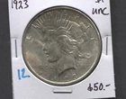 1923-Peace Dollar- UNC