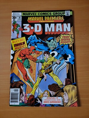 Marvel Premiere #36 3-D Man ~ VERY FINE - NEAR MINT NM ~ 1977 Marvel Comics