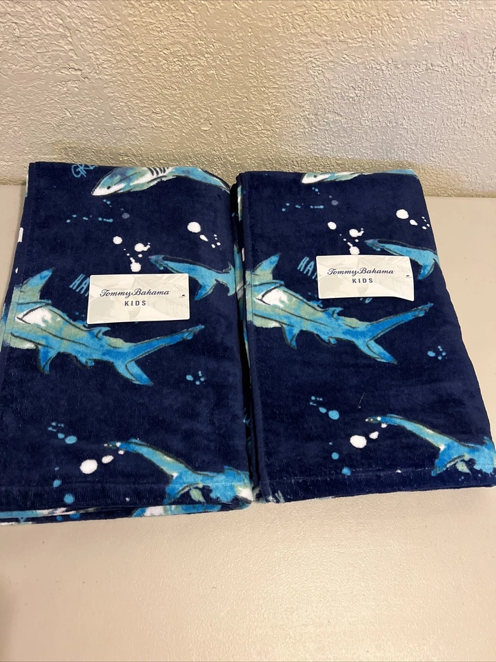 Lote de 2 toallas de playa Tommy Bahama niños 28X58 100 % algodón Oeko Tex Standard100 nuevas con etiquetas Foto 4 de 4