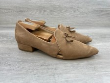 Cole Haan Viola Skimmer Women's Loafer Driving Heeled Suede 7 Tan Comfort Shoes