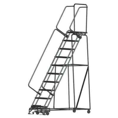 NEW! Ballymore 133in H Steel Ladder-10 Step Expanded Metal-450lb Load Cap!!