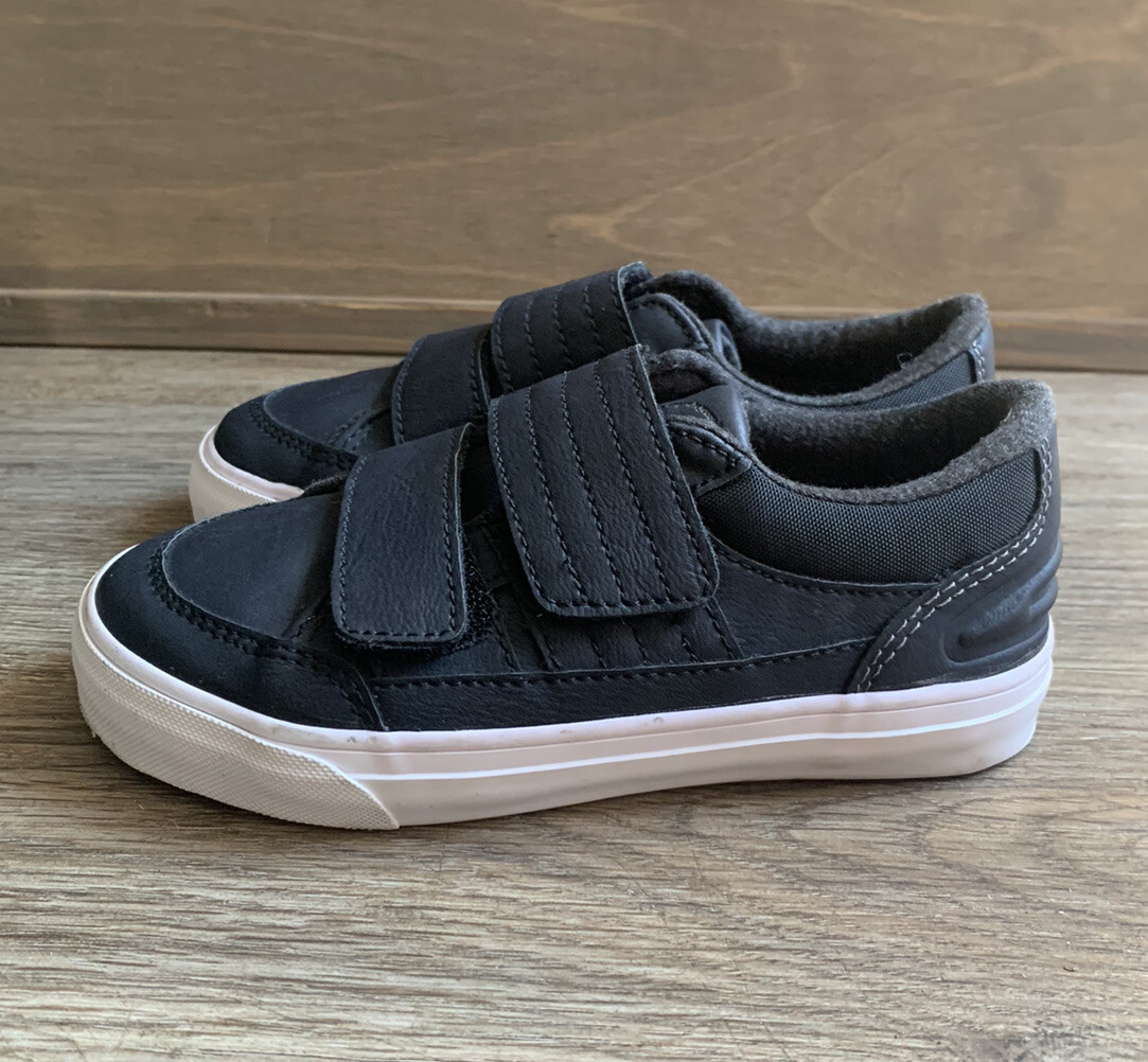 Zara Kids Little Boys 26/27 Hook & Loop Black Low Top