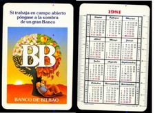 X1539I-CALENDARIO FOURNIER BANCO DE BILBAO 1981