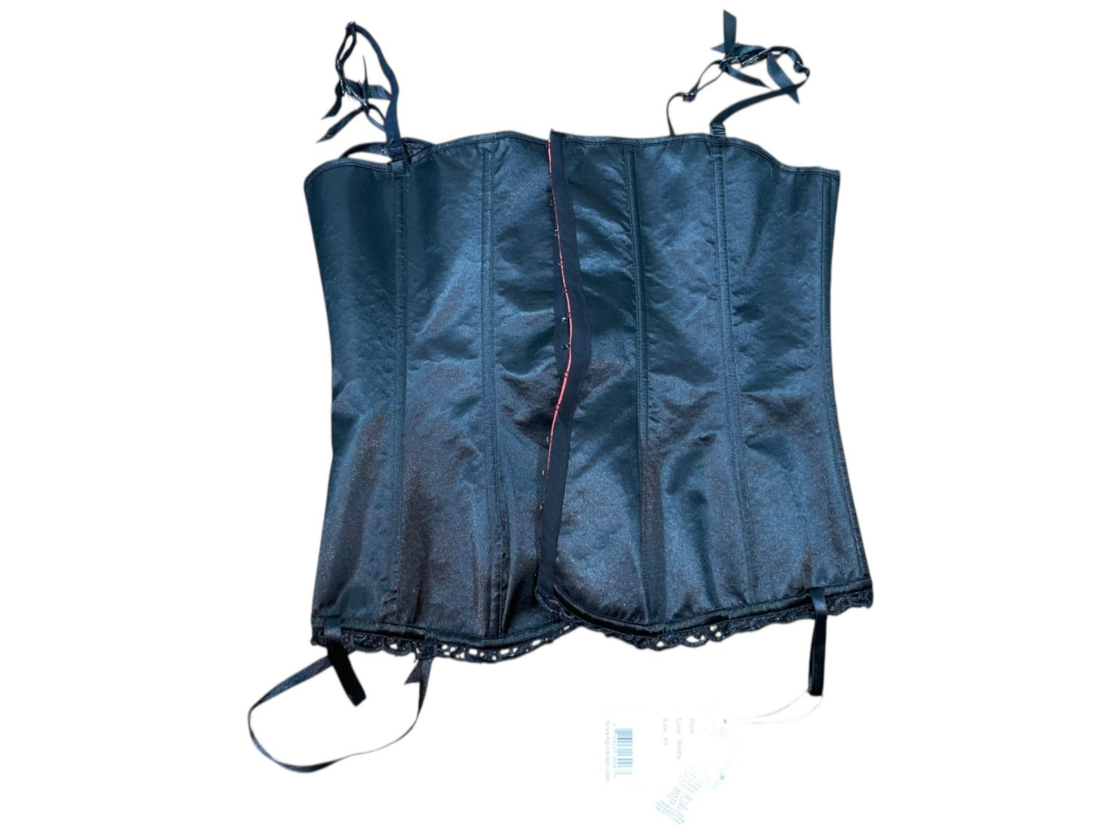 Dreamgirl Corset Sz 1X Red Black Cosplay Ren Faire Bustier Cinch Lace Up Fantasy