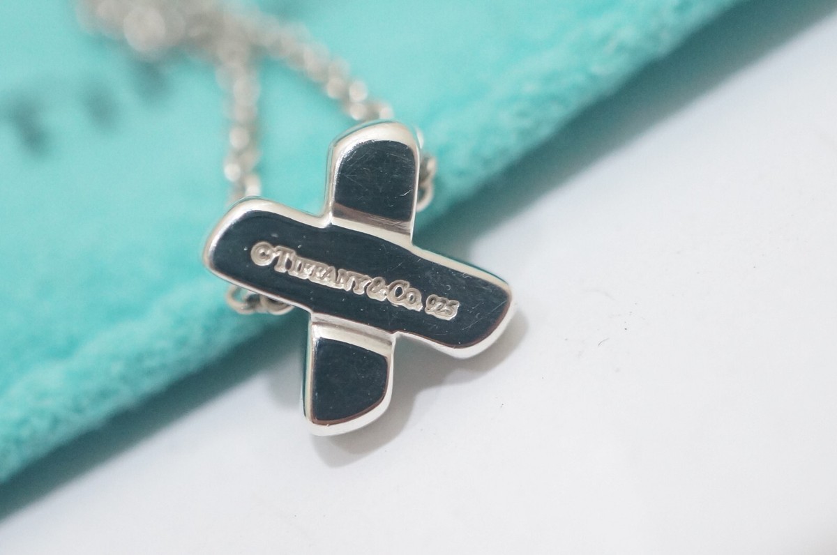 Tiffany sterling silver cross necklace Outlet