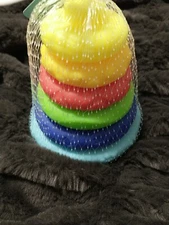 NEW6PCS Baby Stacking Nesting Rings Toy Building Circle Squeeze Teether Toddler 