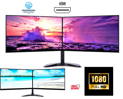 Dual Monitor Bildschirm Bundle 2x24'' HDMI Monitore Grade A Brandneu Dual Ständer IPS