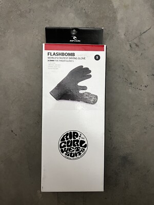 Rip Curl Flashbomb 3/2mm 5-Finger Wetsuit Gloves – E6 Flash Lining For Warmth & Flexibility
