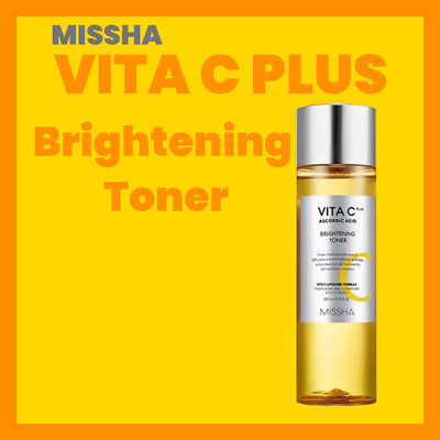 MISSHA Vita C Plus Ascorbic Acid, Brightening Toner, 6.76 fl oz