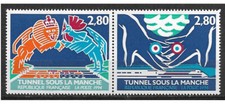 Timbre FRANCE Neuf**  YT 2880 2881 2793 MI 3023 3024 Tunnel sous la manche 1994