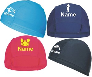 NGTSFLY Badekappe Kinder Mit Namen - Personalisierte Schwimmhaube