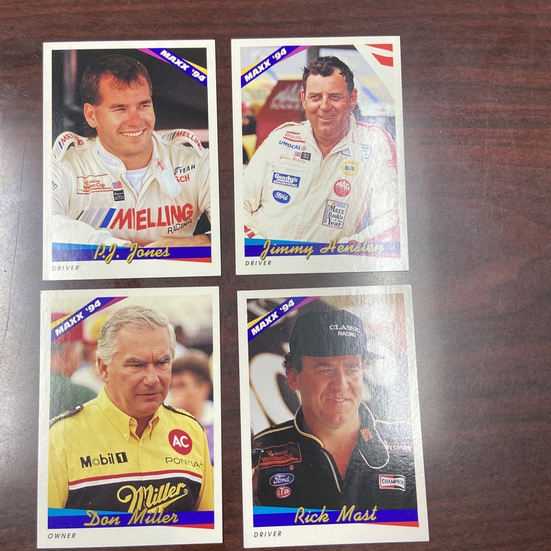 1994 maxx race cards 4 Card Lot NASCAR Lot 2