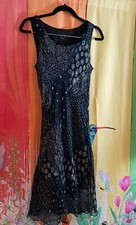 lapis black sleeveless dress Med.