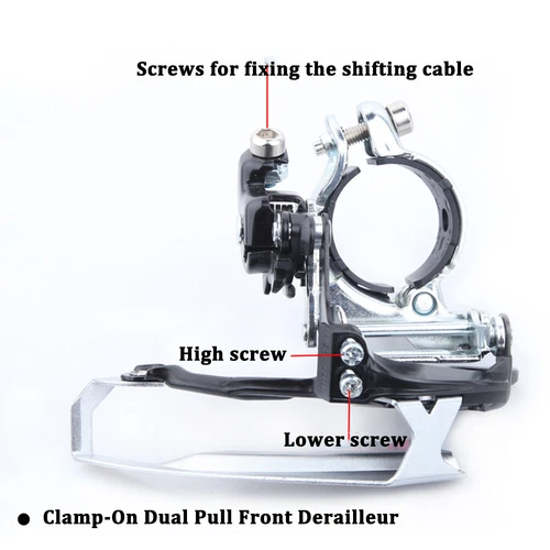 SHIMANO Tourney FD-TY500 6/7/8Speed MTB Bike Front Derailleur Clamp-On Dual Pull - Picture 4 of 4