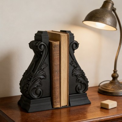 Decorative Roman Column Bookends for Shelves, Office, Home, or Library Decor