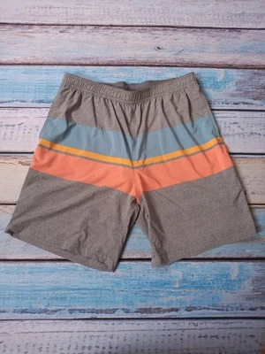 Kirkland Signature Men’s Swim Shorts Multicolour Striped Size L - Image 1 of 4