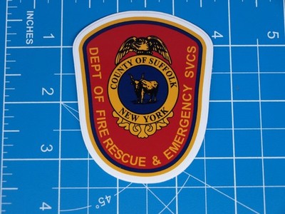 Suffolk County NY Dept of Fire Rescue & Emergency Services 3  decal