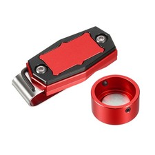 Billiard Magnetic Chalk Holder Pool Cue Chalk Tip Case with Belt Clip Red Black