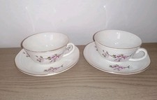 2 Tazze Da The Con Piattini Vintage Verbanum Laveno