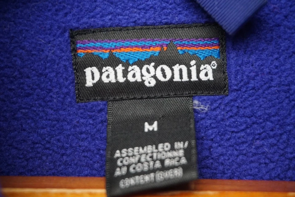 Vintage Patagonia Fleece Bomber Jacket Mens Medium Red Full Zip 90s Retro Hiking - Image 4 of 4