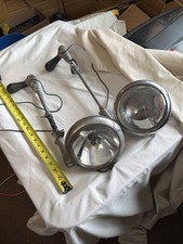 Lot Of 2 Vintage Unity Model S6 Chrome Car Truck Spot Light Search Safety Light