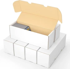 Sports Card Storage Boxes, 6-Pack Cardboard Card Storage Box for Baseball Cards