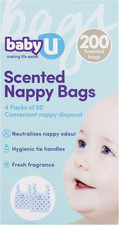 Scented Nappy Bags Convenient Nappy Disposal Neutralises Nappy Odour Hygienic Ti