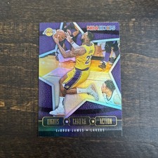 2020-21 Panini NBA Hoops Lights Camera Action Holo Foil #22 Lebron James Lakers