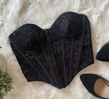 Windsor Sultry Hour Strapless Jacquard Bustier   Size XS