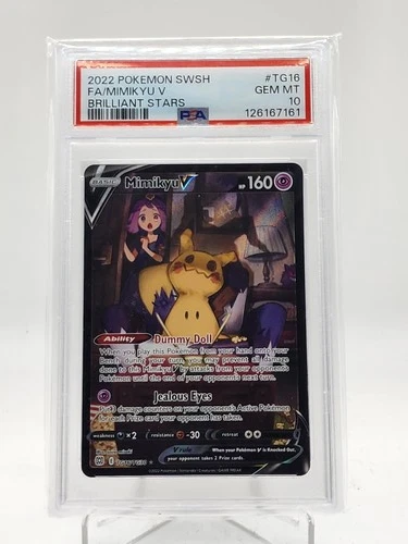 MIMIKYU V 2022 POKEMON BRILLIANT STARS TRAINER GALLERY #TG16 FA PSA 10 Q0895
