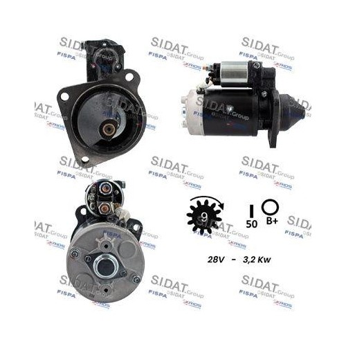 Démarreur Sidat S24BH0157A2 pour Alfa Romeo et Fiat - Pièce de rechange auto fiable