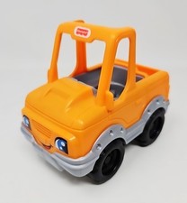 Fisher Price Little People Orange Jeep Truck with Hitch Smile Face 2017 VGC