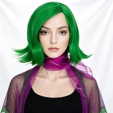 Fashion Cosplay Costume Party Anime Hair Wigs Set Full Wig Short Straight 5-IN-1