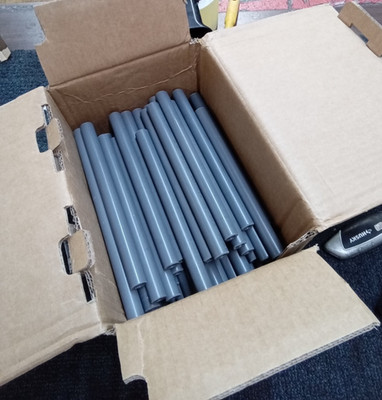 Lot of 60 10''L x 5/8'' 3/8'' Bore SCH80 PVC Gray Pipe New
