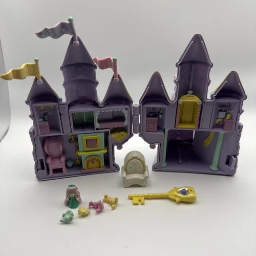 Vintage 1994 Purple sparkle Star Castle By the Sea Trendmasters Polly Pockets