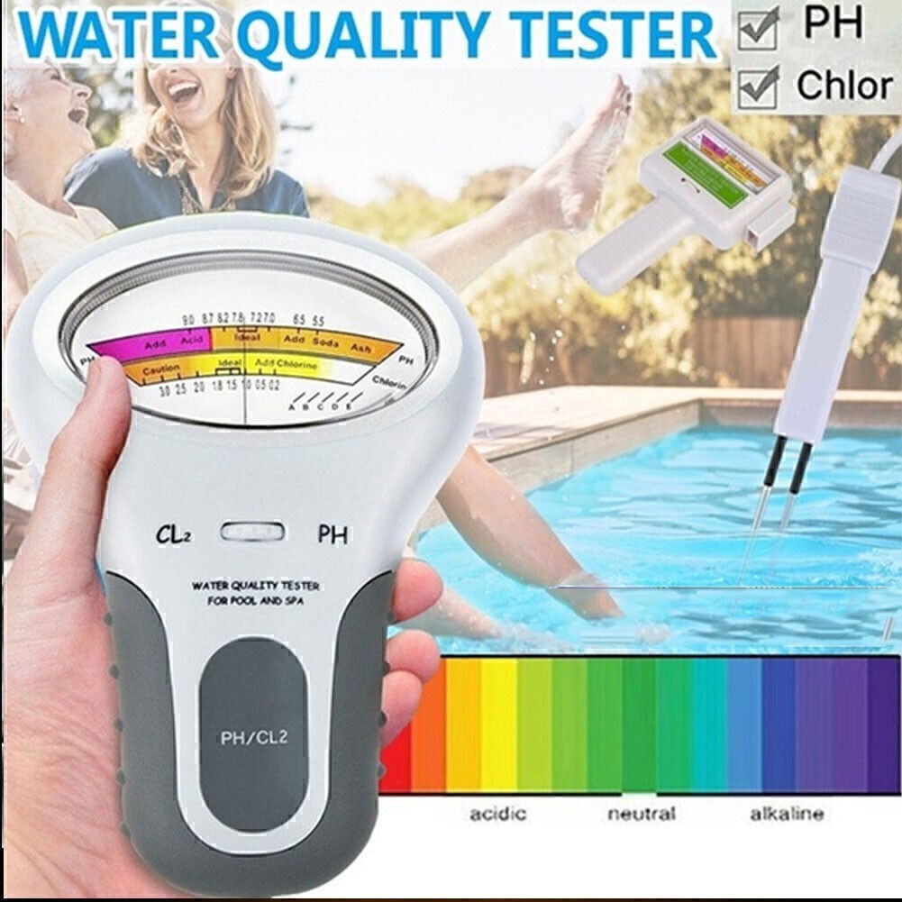 Probador electrónico de agua para cloro y pH piscina medidor calidad agua I4D7
