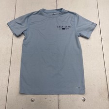 Salt Life Shirt Youth Small Blue SLX Performance Fishing Short Sleeve Tee Kids